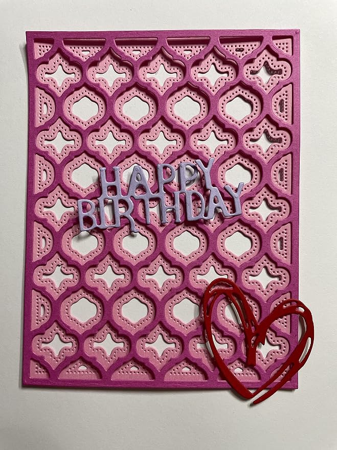 Cutting Dies 3D Backgrounds Frame Metal Stencils Scrapbooking Tools DIY Craft Embossing Template for Paper Card Making Album Arts Crafts Supplies (Four-Leaf Flowers Layering-22.4x14.4cm)