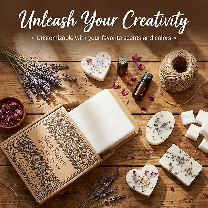 10 LBS Shea Butter Soap Base Moisturizing Melt & Pour Soap Making Supplies | SLS/SLES Free - For Crafting - Easy & Gentle to Cut & Work With for DIY Crafting for Soapmaker