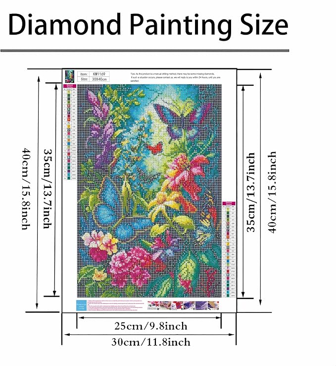 Diamond Art Kits for Adult,Midnight Garden Diamond Painting,11.8X15.8inch | Full Round Drill Flower Paint by Diamonds ,Relaxing 5D DIY Dot Gem Art Painting Kits for Beginners,for Home Wall Decor
