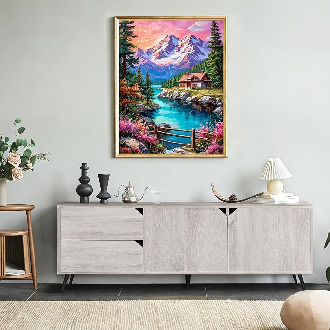 Yunruily Paint by Numbers for Adults - Adult Paint by Numbers,Landscape Painting by Numbers for Adults for Home Wall Decor and Birthday Gifts 16x20inch