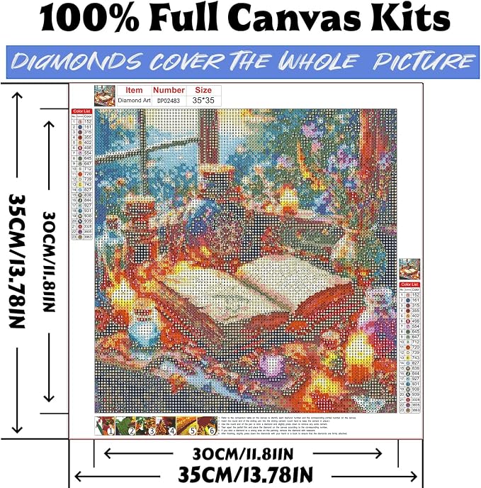 EIBEILI Magic Potion Diamond Art Kits for Adults,Magic Book Diamond Painting Kits for Adults Beginner,5D DIY Full Round Drill Diamond Dots Paintings for Home Wall Decor Gift 14X14inch