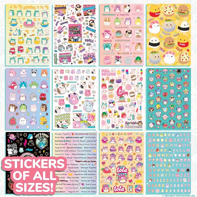 Horizon Group USA Sticker Book, Squishmallows, 2000+ Stickers