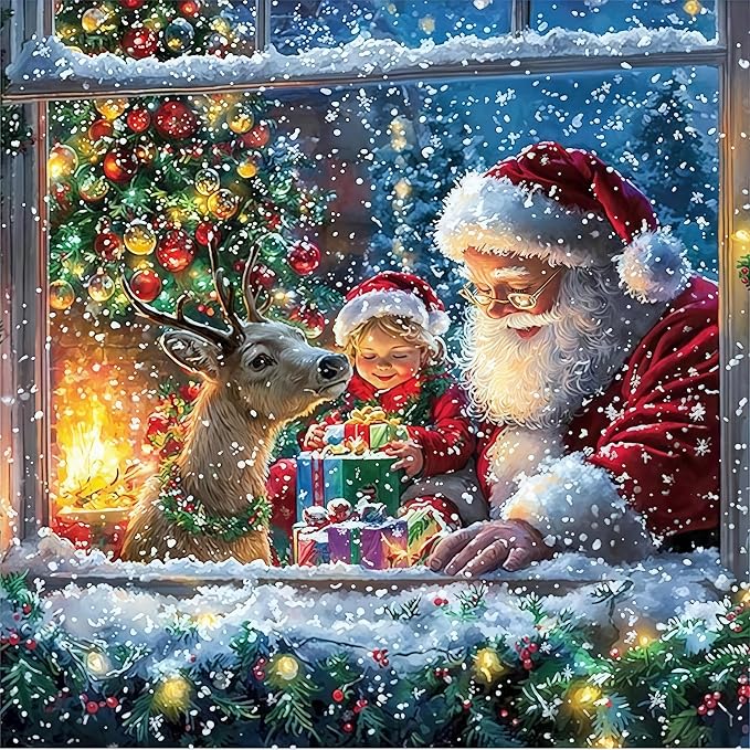 HHMATITS Christmas Diamond Art Kits for Adults 14X14IN