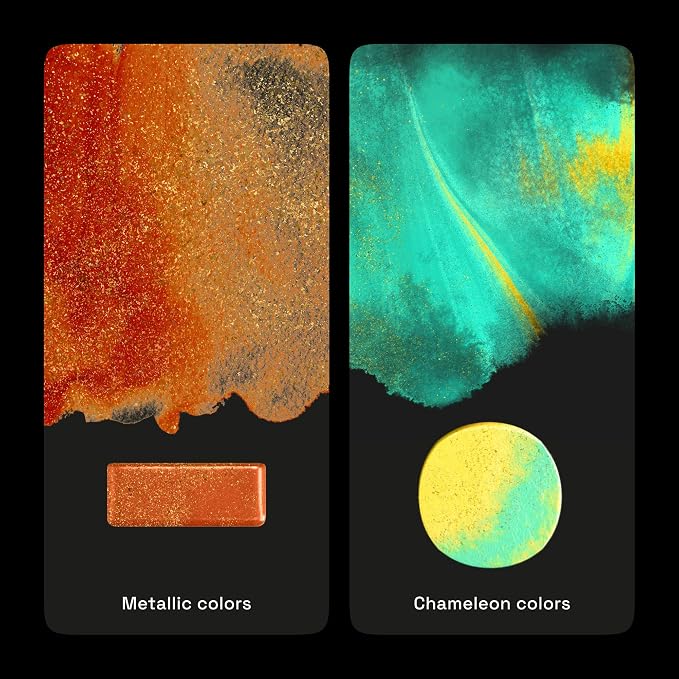 ARTISTRO Metallic Watercolor Paint Set with Palette & Brush Pens - 18 Color | Portable Paint Art Kit, Travel Water Color Set, For Adults, Professionals, & Kids, Art & Painting Supplies, Gift Idea