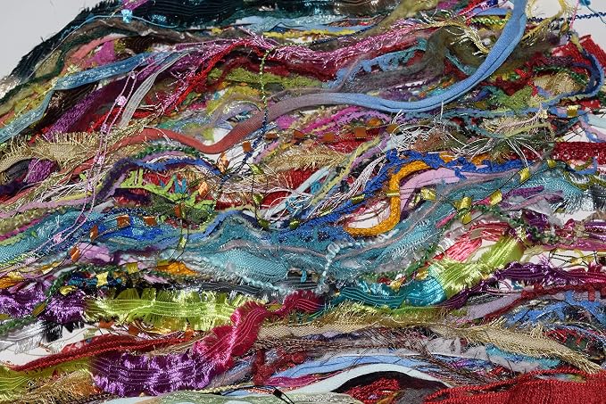 200 Yards Multi Fiber for Embellishments Assorted Novelty Yarn for Card Making, journals, Gift/Journal Tags, Knitting, Quilting, Tassels (200 Yards)