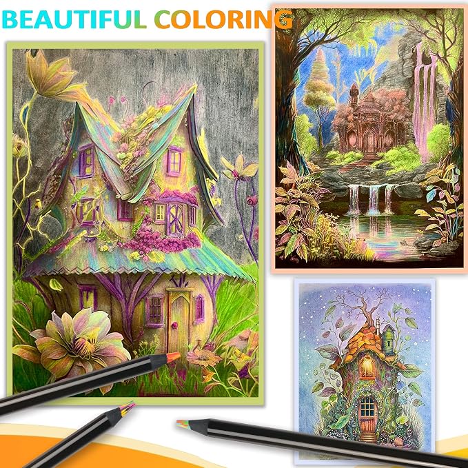 nsxsu Art Supplies for Kids Teens Adults, 8 Rainbow Pencils Drawing Supplies, Jumbo Multi Colored Pencils for Sketching Drawing, Tween Girls Trendy Stuff Birthday Party Favor Crafts for Boys 6-12