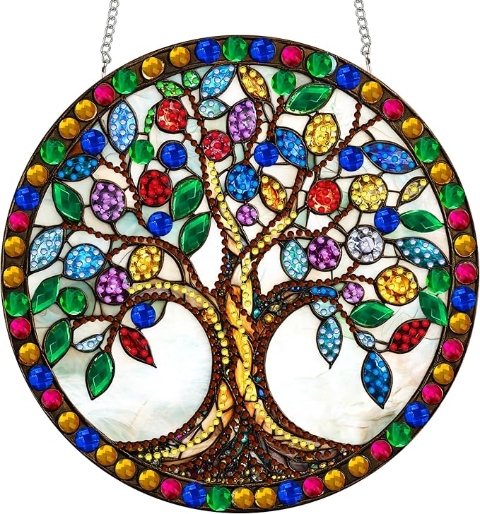 SKRYUIE Tree Hanging Pearl Diamond Art Kits for Adults Suncatcher A8