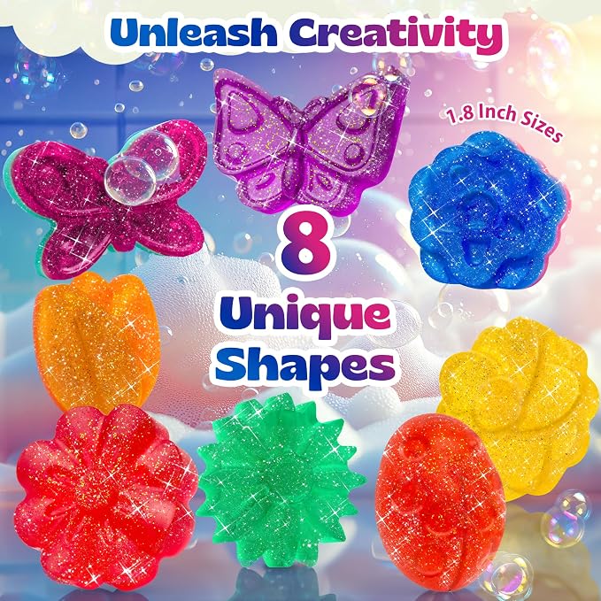 Pinwheel Crafts DIY Soap Making Kit for Kids Ages 5-12, 16 Flower Molds