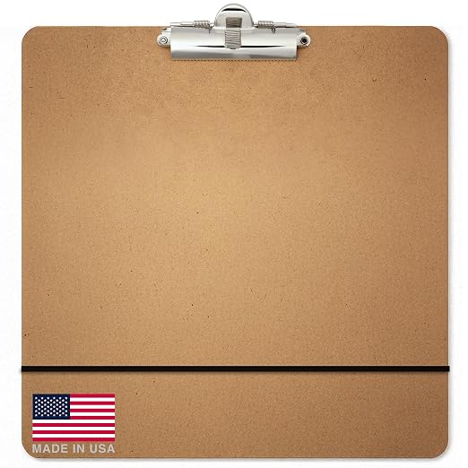 Officemate 13.25" x 13.25" Portable Sketch Board for Artists, Classrooms, or Design and Drafting (83091)
