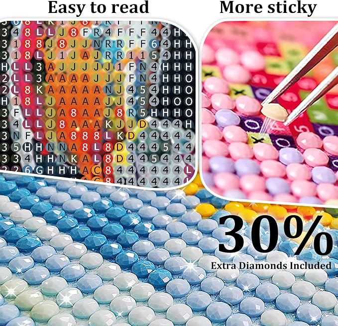 Amaieuin 6 Pack Ball Sports Diamond Art Kits for Adults Beginners 10x12inch
