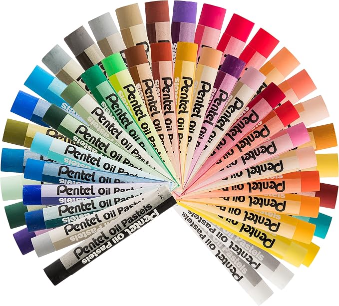 Pentel Oil Pastels - 50 Color Set (PHN-50)