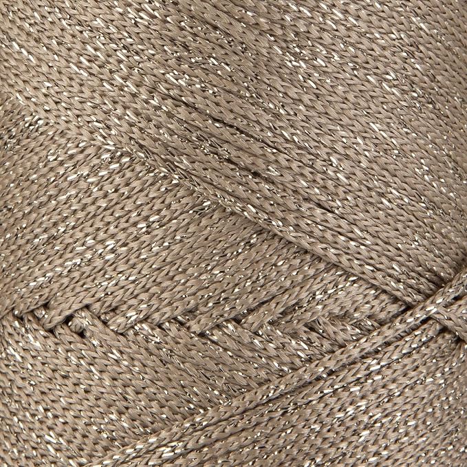 S Sensy 2mm -Premium Polypropylene Macrame Cord 10 Pack Latte Sparkle 252yd