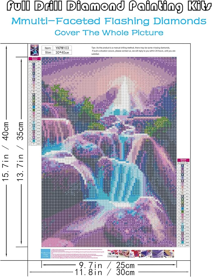 5D Diamond Painting Kits for Adults, Waterfall Diamond Art Kits for Adults