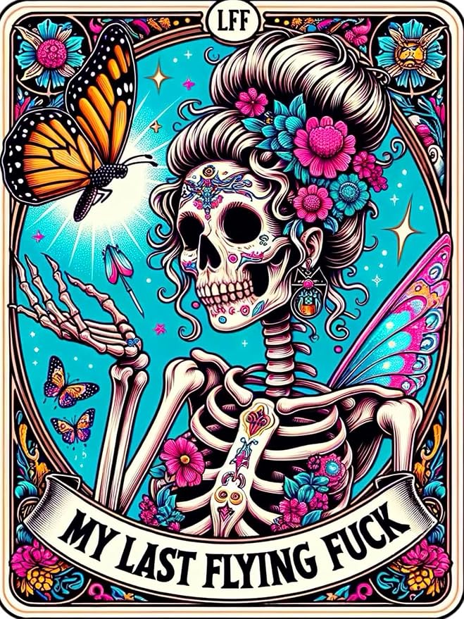 Diamond Art Kits for Adults Skull Last Flying Diamond Painting Kit 12x16in | 5D Skull Diamond Art Painting Kit for Adult, DIY Full Round Drill Tarot Gem Art Diamond Dots Kits for Home Wall Decor Gift