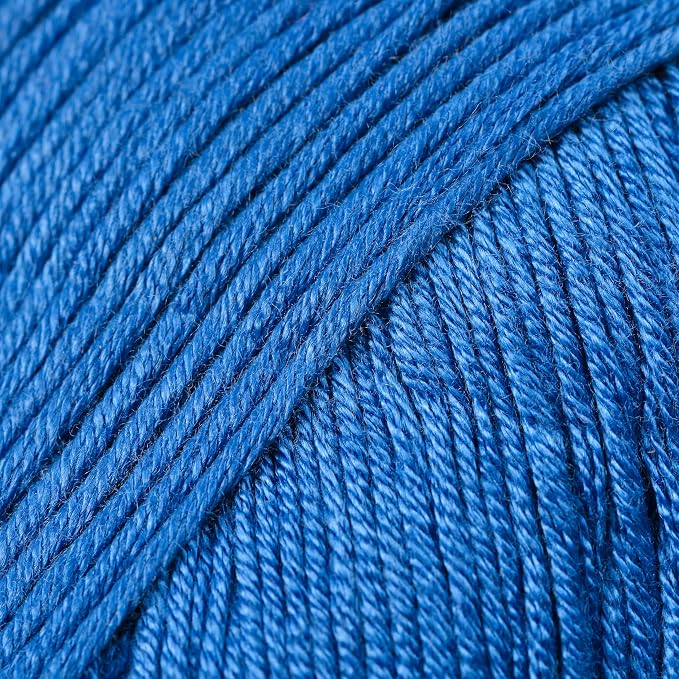 Loops & Threads Silky Soft Yarn - Yarn for Knitting, Crochet, Weaving, and Arts & Crafts - Blue, Bamboo, 3.5 oz