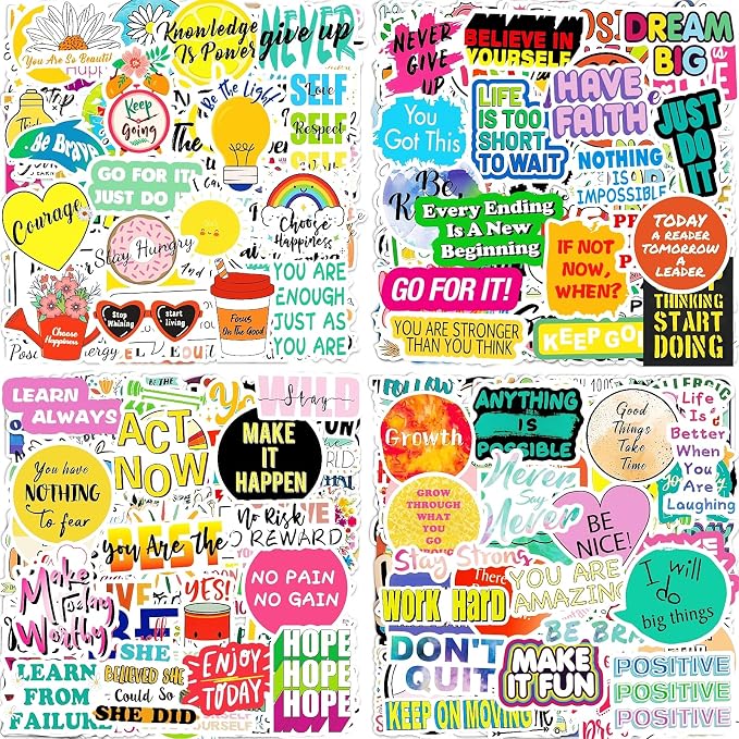 300Pcs Inspirational Scrapbook Motivational Stickers for Vision Board