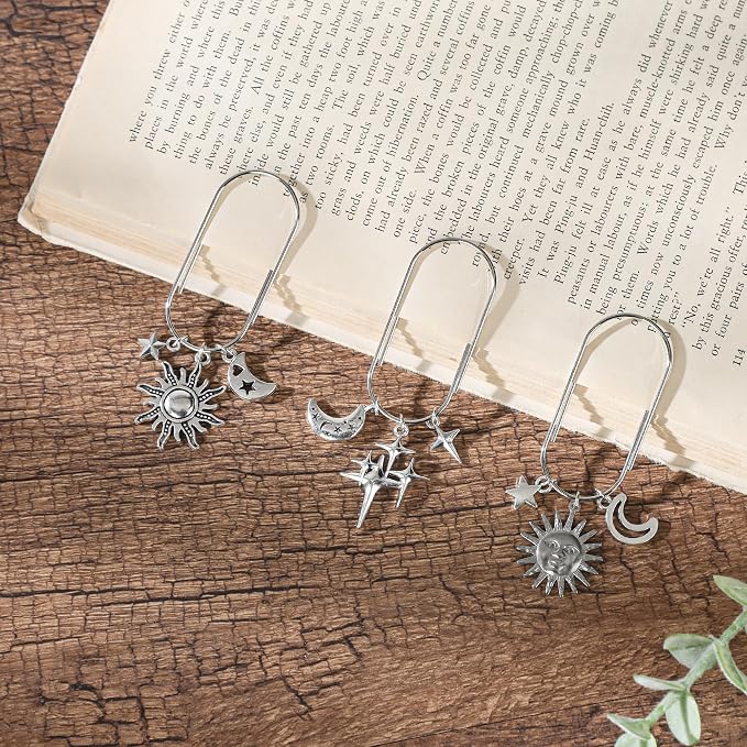 Charm Paperclip Metal Bookmark - 3 PCs Fantasy Acotar Gifts