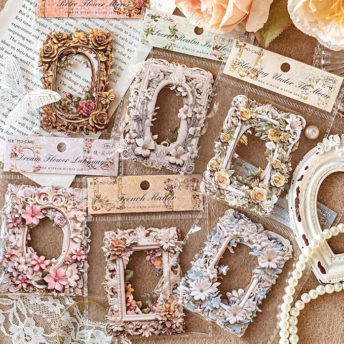 60 Vintage Craft Paper Frames for Scrapbook