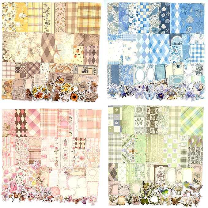 Vintage Cottagecore Scrapbook Supplies Kit – 400PCS