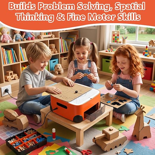 Safe Power Cardboard Cutter for Kids - Include Cutting Tools