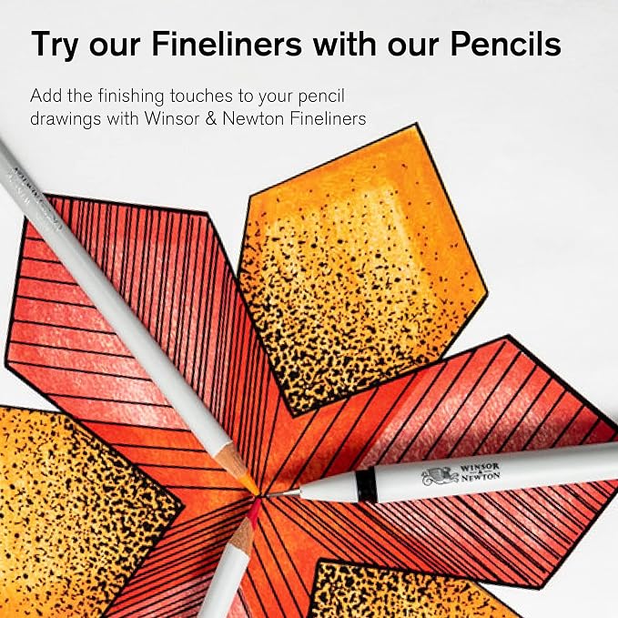 Winsor & Newton Studio Collection, Color Pencils, Set of 24 | Rich, Vibrant Color, Thick-Core Pencils, Soft Smooth Texture, Easy Blending, Stylish Metal Tin Included, High Quality Lead