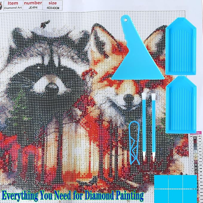 QYING 94PCS Blue 5D Diamond Art Painting Tools and Accessories Kits,with 20 Plastic Diamond Trays,20pcs Glue Clay,20 Diamond Art Painting pens,Non-Slip Clips,tweezer,and Diamond Crreection