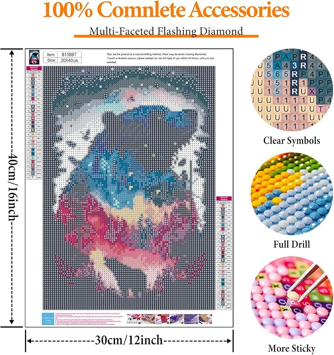 Diamond Art Kits for Adults, Bear DIY 5D Diamond Painting for Beginners | 12x16 Inch, Full Drill Round Dots, Forest Polar Bear Gem Art Craft Kits, Home Wall Decor, Stress Relief Relaxing Hobby Gift