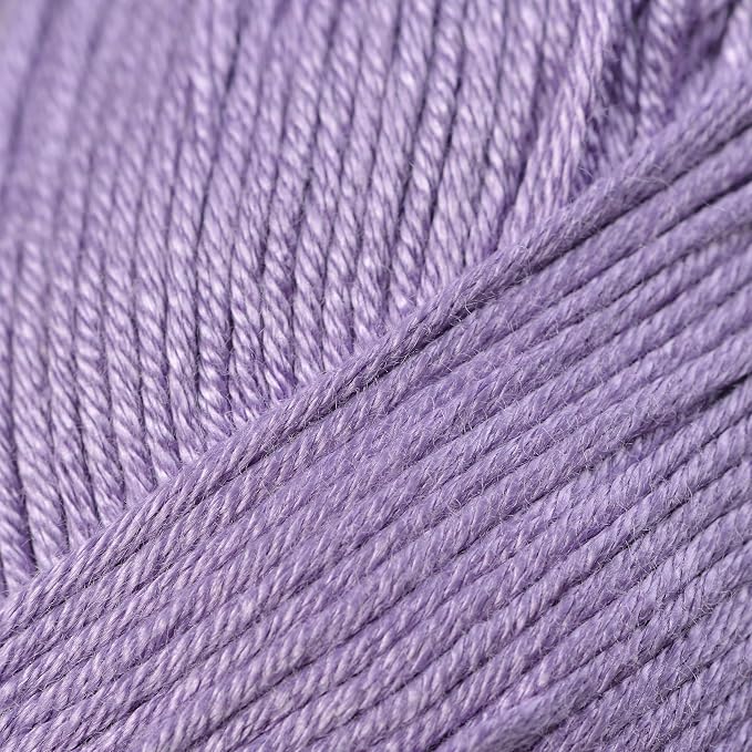 Loops & Threads Silky Soft Yarn - Yarn for Knitting, Crochet, Weaving, and Arts & Crafts - Purple, Bamboo, 3.5 oz