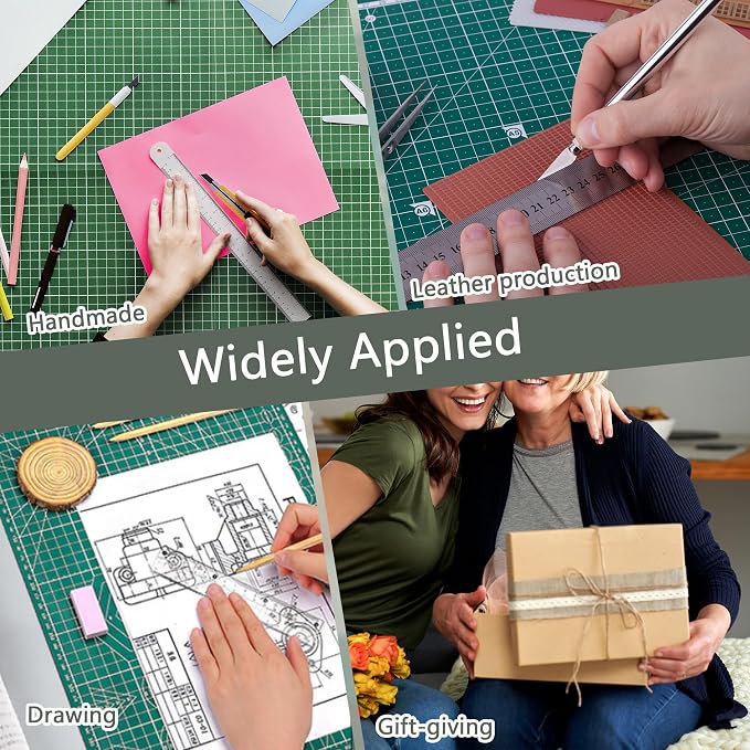 4Pcs 5-Layer Double Sided Cutting Mat Anti-Slip Rotary Cutting Board