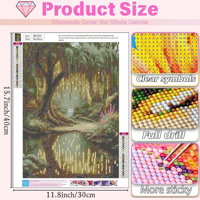 XUCNWL Diamond Art Kits for Adults,Forest Diamond Painting for Beginners