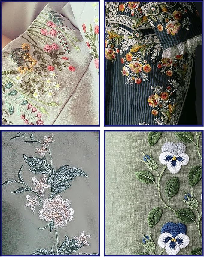 102pcs Water Soluble Hand Sewing Stabilizers，Embroidery Stick and Stitch Embroidery Paper Wash Away Stabilizers，for Embroidery Stabilizers Flower Patterns，for Hand Sewing Lover Beginners.letter&Flower