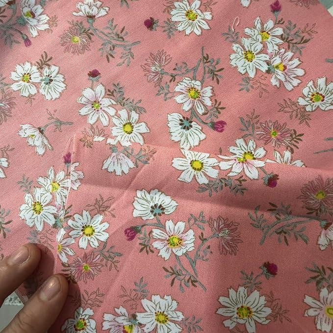 9.8" x 9.8"(25 * 25CM) Cotton Fabric DIY Making Supplies Quilting Patchwork Fabric Fat Quarter Bundles DIY for Quilting Cotton Patchwork Cushions (Small Flowers Mix, 9.8" x 9.8")