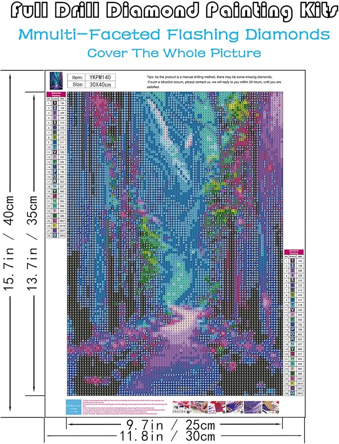 5D Diamond Painting Kits for Adults, Tree Cross Diamond Art Kits for Adults