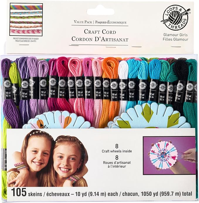 Loops & Threads Craft Cord, Glamour Girls