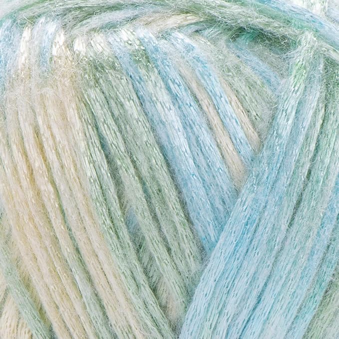 YarnArt Melody Variegated Chainette – Metallic Sheen Fiber for Knitting, Crochet & Embroidery, 100g (3.5 oz) Skein, 230m (251 yd), Premium Blend of 70% Polyamide 21% Acrylic 9% Wool (909)