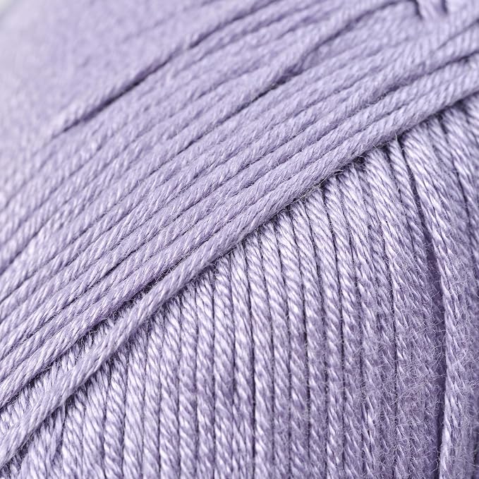 Loops & Threads Silky Soft Yarn - Yarn for Knitting, Crochet, Weaving, and Arts & Crafts - Purple, Bamboo, 3.5 oz