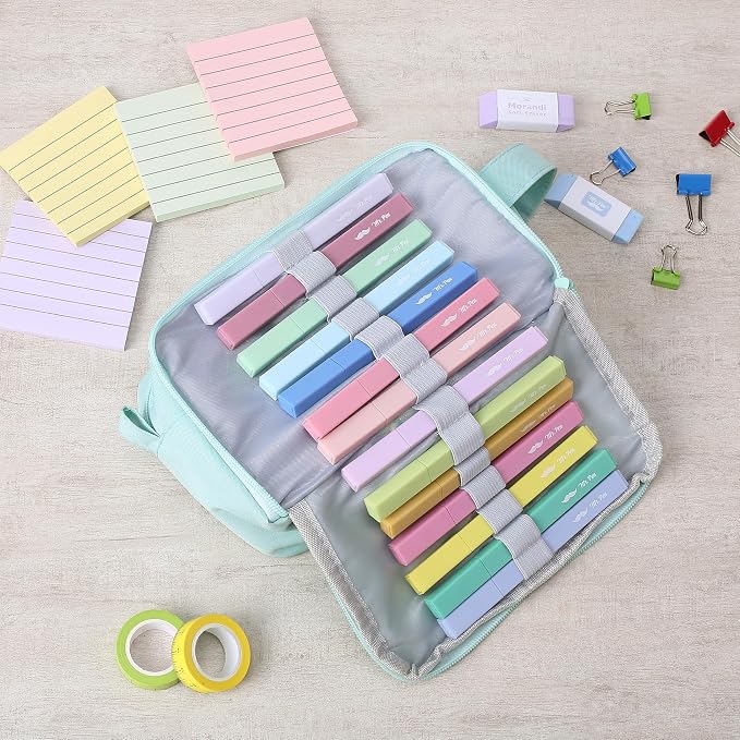 Mr. Pen- Aesthetic Highlighters, 16 pcs, Chisel Tip, Assorted Colors, No Bleed Bible Highlighter Pastel (Pack of 2)