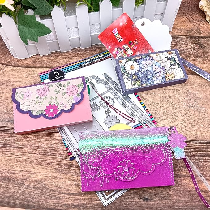 Alinacutle Wristband Wallet Gift Card Holder Gifts Box Metal Cutting Die Cut Gift Packaging Paper Craft Handmade Card Making DIY Greeting Holiday Gifts Bag Art Template