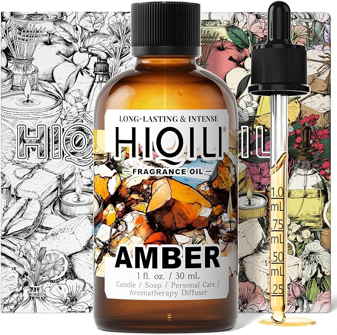 HIQILI Amber Fragrance Oil for Perfume Making - 1 Fl Oz / 30 ML