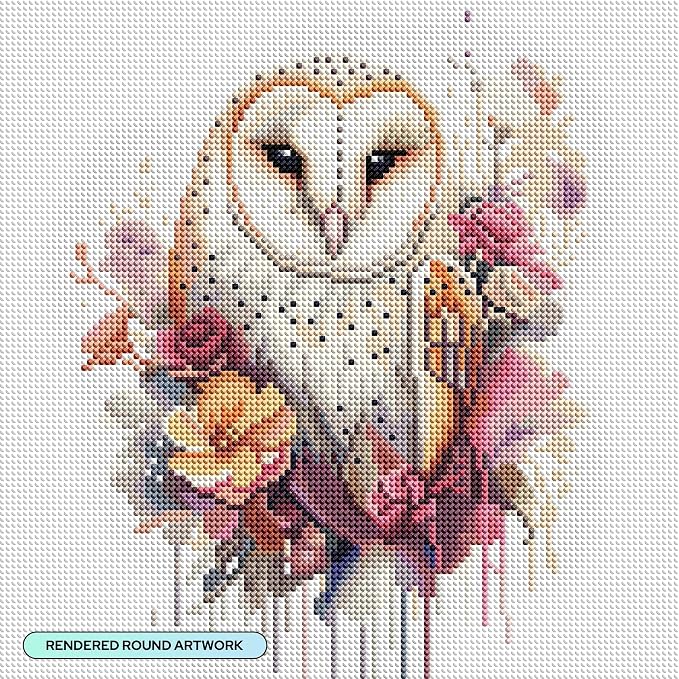DIAMOND ART CLUB Austere - Owl Diamond Art Kits for Adults