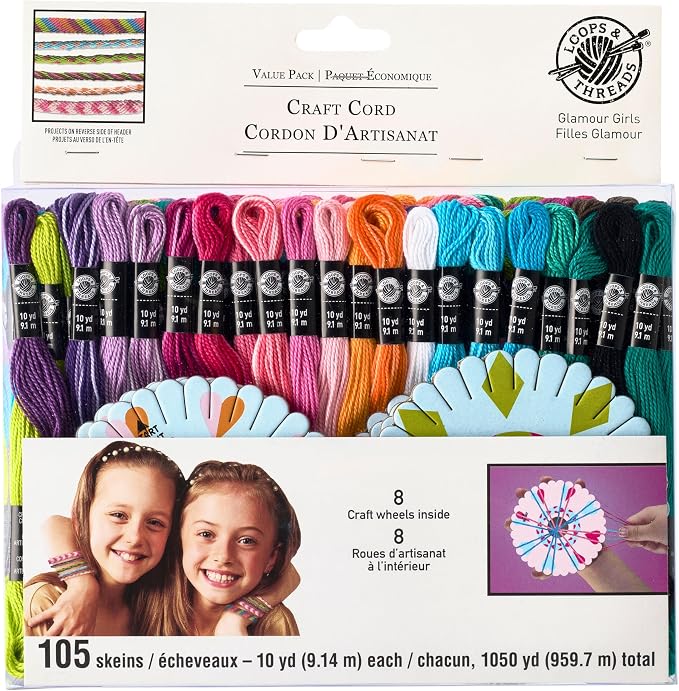 Loops & Threads Craft Cord, Glamour Girls