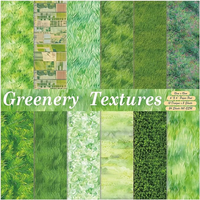 Scrapbook Paper,24 Sheets 6"x 6" Single-Sided Pattern Decorative Cardstock