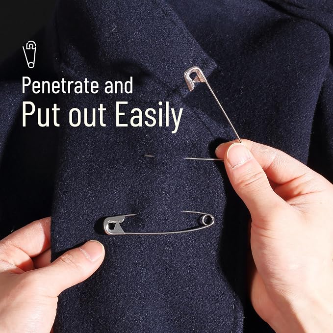 Mr. Pen- Large Safety Pins, 3.3 Inch, 50 Pack, Silver