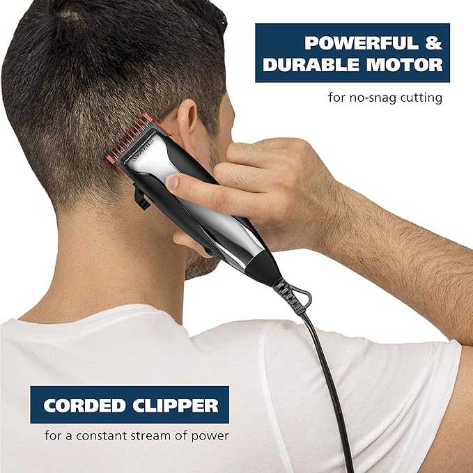 Wahl Home Haircutting Corded Clipper Kit with Adjustable Taper Lever,and 10 Color Coded Guards for Easy Clipping & Trimming - Model 79722,(Pack of 6)