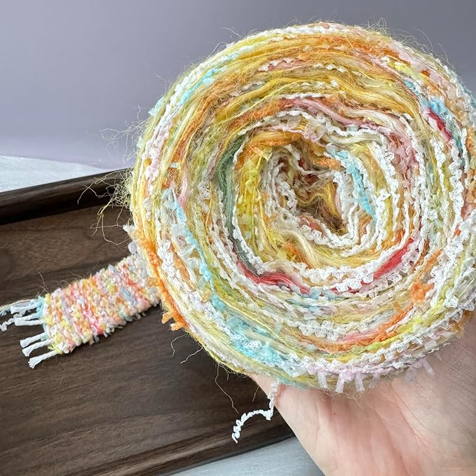 Artisanal Yarn Fancy Yarn Multifiber Blended Yarn Novelty Colorful Soft