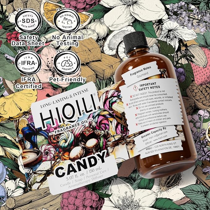 HIQILI Candy Fragrance Oil for Diffusers for Home - 5.07 Fl Oz