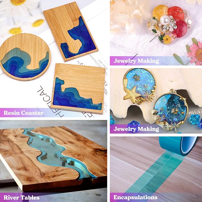 LET'S RESIN Epoxy Resin Tape, 2 in x 108 ft, Heat-Resistant Release Tape | High-Temperature Adhesive Tape Peels Away Easily and Helps Reduce Residue when Casting Epoxy Molds and River Tables