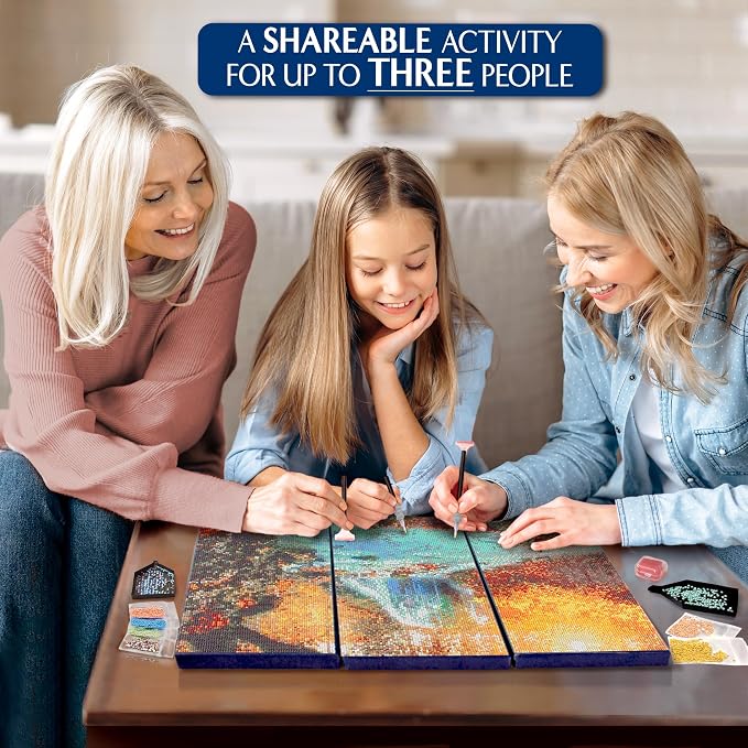 ArtSkills Diamond Painting Kit Framed Canvas Diamond Art - Waterfall