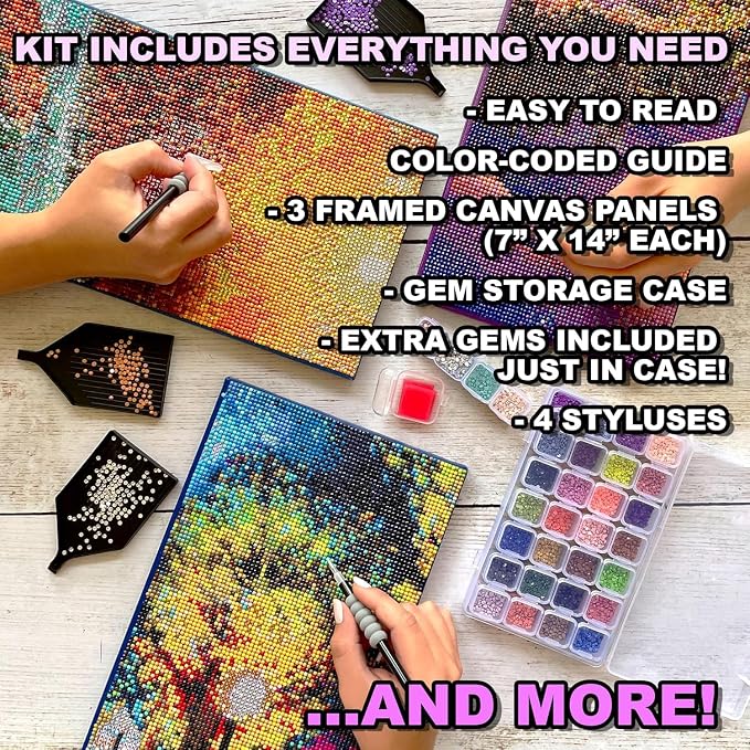 ArtSkills Diamond Painting Kit Framed Canvas Diamond Art - Highland Cow