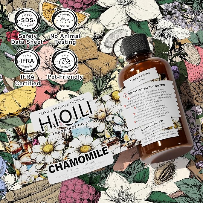HIQILI Chamomile Fragrance Oil for Candle, Soap Making - 1 Fl Oz